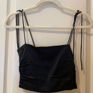 Zara black crop top